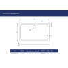 1200mm x 760mm ICEstone Rectangular 30mm Shower Tray White