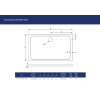 1700mm x 700mm ICEstone Rectangular 30mm Shower Tray White