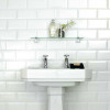 Fulham Metro White Gloss Bevel Wall Tiles 100mm x 200mm - Box of 50 (1m2)