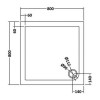 Kristal Chrome 800mm Hinged Door & 800mm Side Panel Enclosure Package With Tray & Waste