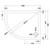 Kristal Chrome 1000 x 800 Offset Quadrant Shower Enclosure, Tray & Waste - Left Hand