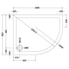 Kristal Chrome 1000 x 800 Offset Quadrant Shower Enclosure, Tray & Waste - Right Hand