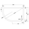 Kristal Chrome 1200 x 800 Offset Quadrant Shower Enclosure, Tray & Waste - Left Hand