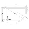 Kristal Chrome 1200 x 800 Offset Quadrant Shower Enclosure, Tray & Waste - Right Hand