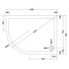 Kristal Chrome 1200 x 900 Offset Quadrant Shower Enclosure, Tray & Waste - Left Hand