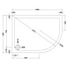 Kristal Chrome 1200 x 900 Offset Quadrant Shower Enclosure, Tray & Waste - Right Hand