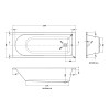 Barmby 10 Jet Whirlpool Spa 1700mm x 700mm Single Ended Bath