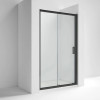 Kristal Matt Black 1200mm Sliding Door & 800mm Side Panel Enclosure Package With Tray & Waste