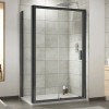 Kristal Matt Black 1600mm Sliding Door 6mm Glass (1900mm)