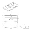 Curved 800mm x 450mm Polymarble Basin - 1 Tap Hole