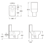 Ultra 600 Rimless Close Coupled Toilet & Soft Close Seat