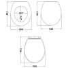 Nuie Satin Anthracite Soft Close Wooden Toilet Seat