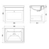 Nuie Classique Satin White 600mm 1-Drawer Wall Hung Vanity Unit & Basin