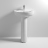 Melbourne 550mm Basin & Full Pedestal - 1 Tap Hole