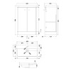 Nuie Core Gloss White 600mm Floor Standing 2 Door Vanity Unit & Basin