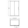 Hudson Reed Apex Chrome 1000mm Sliding Shower Door 8mm Glass (1950mm)