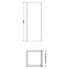 Hudson Reed Apex Chrome 700mm Shower Side Panel 8mm Glass (1950mm)