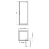 Hudson Reed Apex Chrome 900mm Hinged Shower Door 8mm Glass (1950mm)