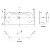 Otley 1700mm x 750mm Double Ended Bath & Leg Set