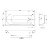 Barmby 1800mm x 800mm Single Ended Bath & Leg Set