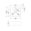 Rectangular 335mm Vessel Counter Top Basin - 1 Tap Hole