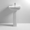 Ava 545mm Basin & Full Pedestal - 1 Tap Hole