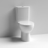 Nuie Space Rimless Close Coupled Modern Toilet + Soft Close Toilet Seat