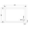 Pearlstone Matt White Slip Resistant Rectangular Shower Tray 1200mm x 800mm x 40mm