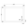 Pearlstone Matt White Slip Resistant Rectangular Shower Tray 1200mm x 900mm x 40mm