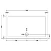 Pearlstone Matt White Slip Resistant Large Rectangular Shower Tray 1400mm x 800mm x 40mm