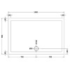 Pearlstone Matt White Slip Resistant Large Rectangular Shower Tray 1400mm x 900mm x 40mm