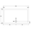 Pearlstone Matt White Slip Resistant Large Rectangular Shower Tray 1500mm x 900mm x 40mm