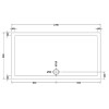 Pearlstone Matt White Slip Resistant Large Rectangular Shower Tray 1700mm x 900mm x 40mm