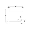 Pearlstone White Rectangular Shower Tray 900mm x 800mm x 40mm