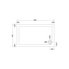 Pearlstone White Rectangular Shower Tray 1200mm x 700mm x 40mm