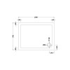 Pearlstone White Rectangular Shower Tray 1000mm x 760mm x 40mm