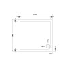 Pearlstone White Rectangular Shower Tray 1000mm x 900mm x 40mm