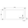 Pearlstone White Rectangular Shower Tray 1100mm x 760mm x 40mm