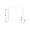 Pearlstone White Rectangular Shower Tray 1100mm x 900mm x 40mm