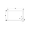 Pearlstone White Rectangular Shower Tray 1200mm x 760mm x 40mm