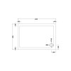 Pearlstone White Rectangular Shower Tray 1200mm x 800mm x 40mm