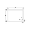 Pearlstone White Rectangular Shower Tray 1200mm x 900mm x 40mm