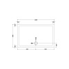 Pearlstone White Rectangular Shower Tray 1300mm x 800mm x 40mm