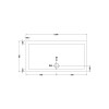 Pearlstone White Rectangular Shower Tray 1400mm x 700mm x 40mm