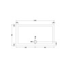 Pearlstone White Rectangular Shower Tray 1400mm x 760mm x 40mm