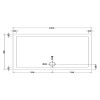 Pearlstone White Rectangular Shower Tray 1400mm x 900mm x 40mm