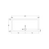 Pearlstone White Rectangular Shower Tray 1500mm x 700mm x 40mm