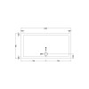 Pearlstone White Rectangular Shower Tray 1500mm x 760mm x 40mm