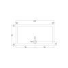 Pearlstone White Rectangular Shower Tray 1500mm x 800mm x 40mm