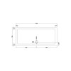 Pearlstone White Rectangular Shower Tray 1600mm x 700mm x 40mm